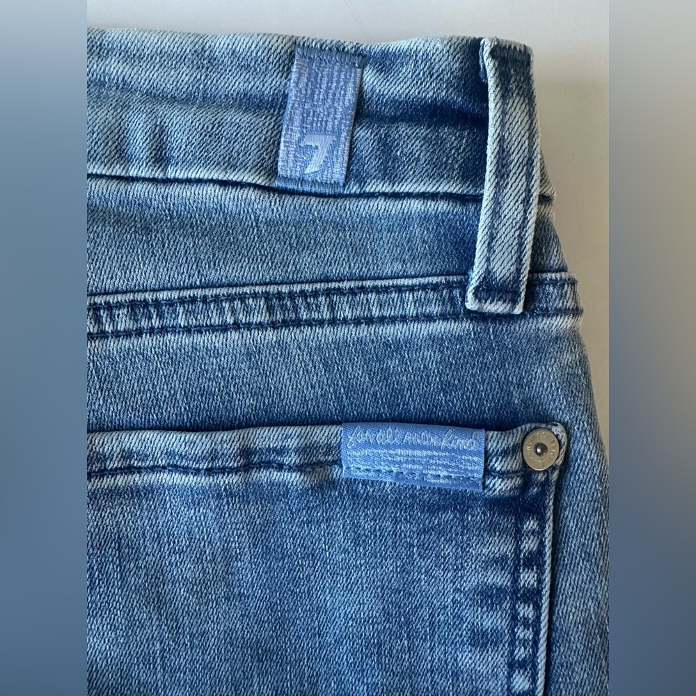 7 For All Mankind Light Blue Flare Jeans - Picture 7 of 7